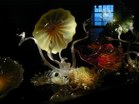 Chihuly glass sculptures at Monterey Bay Aquarium