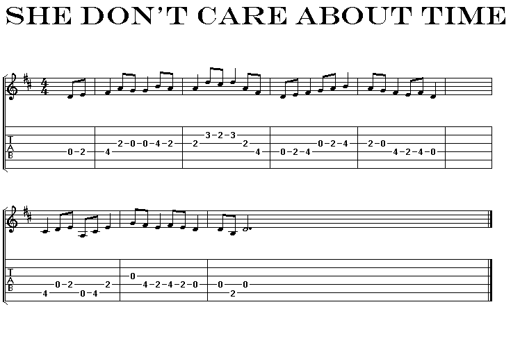 She Don't Care About Time