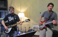 Doug and Woody jamming --- that's Woody's special 4002V57 (a 4004 modded to 4002 specs and vintage pickguard, with customization by Dane !)