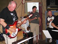 Rich, Woody and Gareth in the jam room