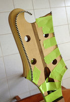 Binding shaped with a heat gun.