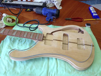 The longer pieces are a bit more awkward than the headstock...
