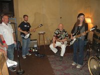 Dan-o, Doug, Paul W, Kira jamming at BARC, 2010