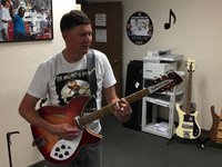 Woody testing Gary's V64 12-string