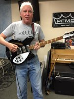 First time BARC attendee Don with Doug's 1964 JetGlo 370 .....  must be one of the original "New Style" models manufactured