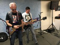 The dynamic duo on the "S" basses, Gareth and Woody