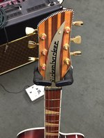 The Checquered Bound Jazzbo Headstock