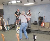 Don in foreground jamming with Rich and Woody (photo courtesy of Gary modrock)