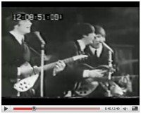An unusual stage lineup for the Fab Four