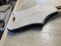 Excess Ebony to allow for final finishing