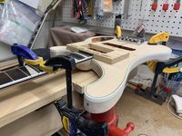 Clamping to carefully adjust the neck
