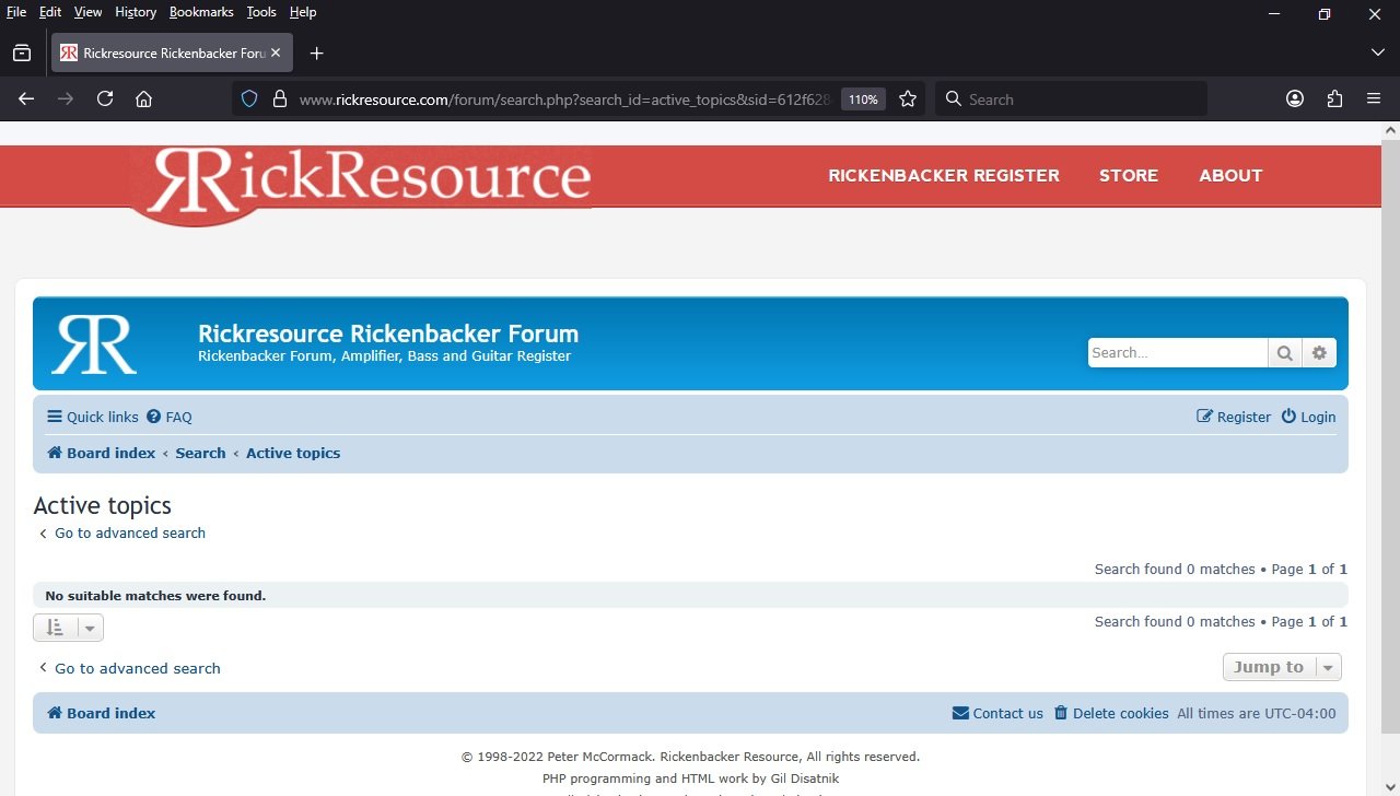 Forum 7-day "Active Topics" view today when not logged in