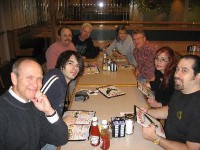 Friday late night at the diner after the gala