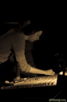 Only light available: the soundman's lamp