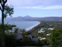 View south over Four Mile Beach from the lookout at Port Douglas, home and playground of the rich, very rich and obscenely wealthy.