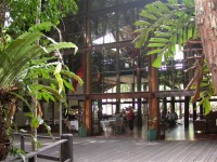 One of the resorts near the beach.