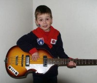 Kieran with the Hofner.