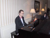 Jdog the entertainer at the cocktail hour of the Rick Prom...great job J!!