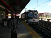 Pete waits for the train