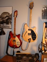 the 360 on the right is a "Tuxedo" model stripped and refinished to natural Mapleglo.  The neck and fretboard are maple, and the sound is noticeably different from the rosewood 360.
