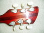 Rickenbacker 365/6 Van Ghent tuners, Fireglo: Headstock - Rear
