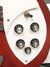 Rickenbacker 360/12 , Burgundy: Close up - Free2
