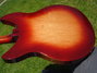 Sep 1988 Rickenbacker 1998/6 f hole, Fireglo: Body - Rear
