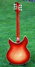 Rickenbacker 365/6 Sceusa Neck, Fireglo: Full Instrument - Rear