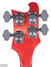 Rickenbacker 4003/4 , Fireglo: Headstock - Rear