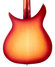 Apr 2013 Rickenbacker 350/6 V63, Fireglo: Body - Rear