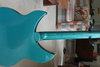 Aug 2000 Rickenbacker 330/6 , Turquoise: Body - Rear