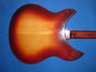 Aug 1987 Rickenbacker 1998/6 PT, Fireglo: Body - Rear