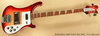 Rickenbacker 4003/4 , Fireglo: Full Instrument - Front