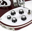 Rickenbacker 620/6 VP, Burgundy: Close up - Free2