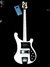 Rickenbacker 4003/4 Tuxedo, White: Full Instrument - Front