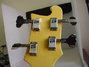 Rickenbacker 4001/4 Mod, White: Headstock - Rear