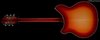 Rickenbacker 360/12 , Fireglo: Full Instrument - Rear