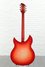 Rickenbacker 330/6 , Fireglo: Full Instrument - Rear