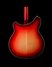 Nov 2014 Rickenbacker 360/6 , Fireglo: Body - Rear