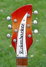 Aug 1964 Rickenbacker 310/6 f hole, Fireglo: Headstock