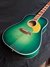 Rickenbacker 730/6 PW Build (acoustic), Greenburst: Full Instrument - Front