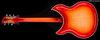Rickenbacker 381/6 V69, Fireglo: Full Instrument - Rear