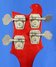 Rickenbacker 4003/4 Mod, Burgundy: Headstock - Rear