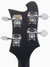 Rickenbacker 4003/4 S, Matte Black: Headstock - Rear