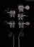 Rickenbacker 4003/5 S, Jetglo: Headstock - Rear