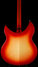 Jul 2021 Rickenbacker 330/6 , Fireglo: Body - Rear