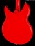 Feb 2022 Rickenbacker 330/6 BH BT, Alarm Red: Body - Rear