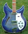 Rickenbacker 381/6 V69, Blueburst: Body - Front