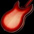 Rickenbacker 360/6 V64, Fireglo: Body - Rear