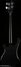 Rickenbacker 4003/4 , Matte Black: Full Instrument - Rear